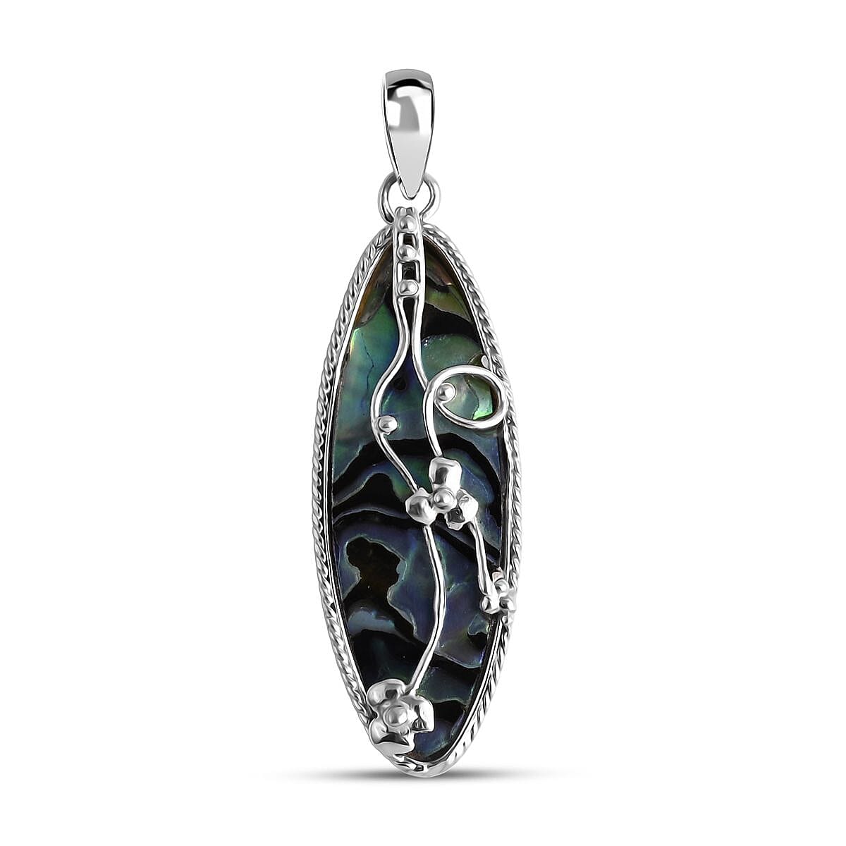 Abalone Shell Pendant Sterling Silver, Silver Wt. 3.99 Gms. 8285769 0