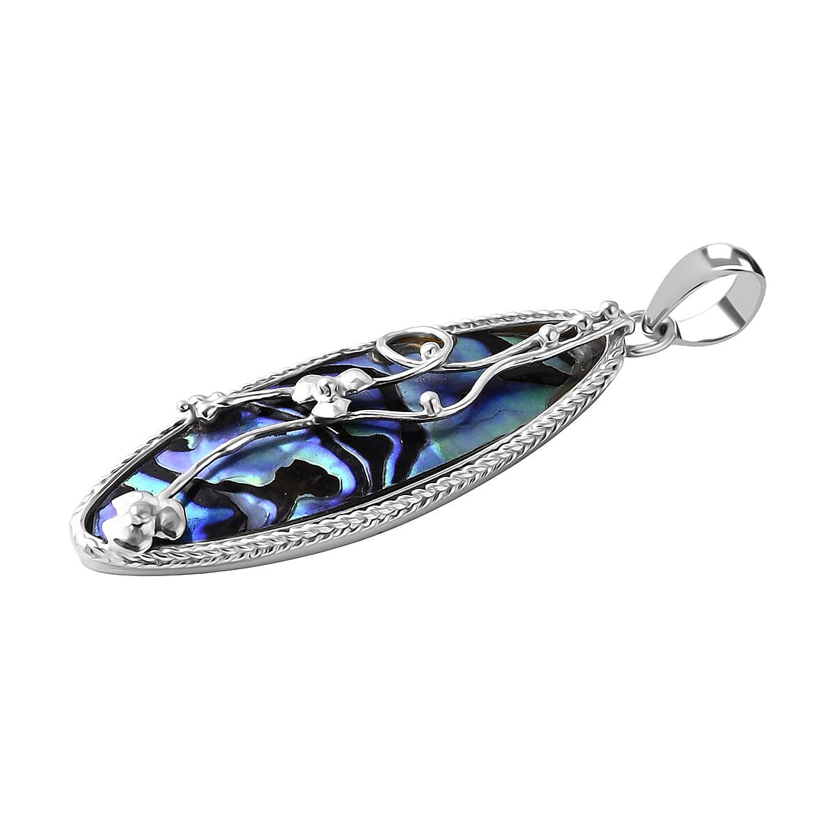 Abalone Shell Pendant Sterling Silver, Silver Wt. 3.99 Gms. 8285769 3