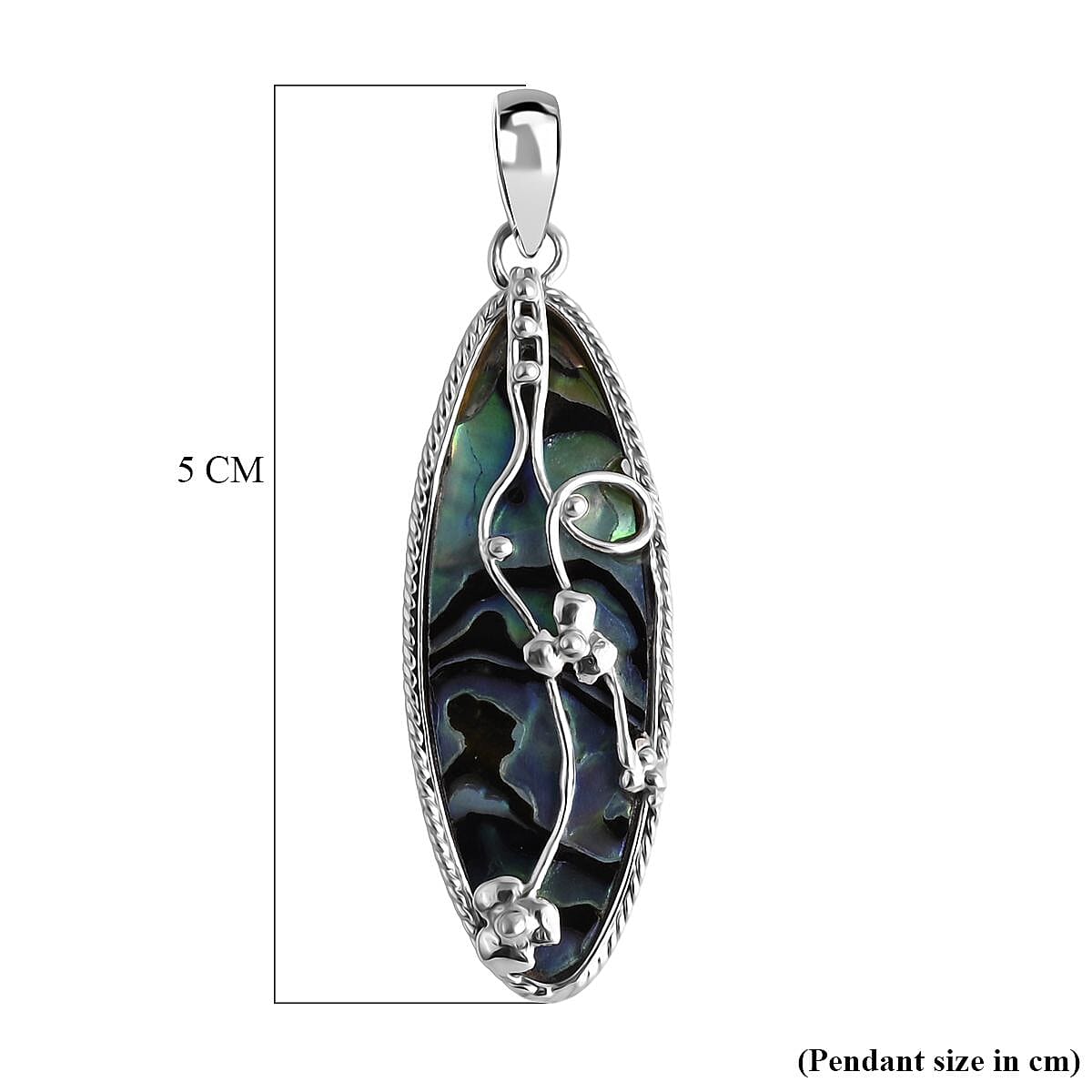 Abalone Shell Pendant Sterling Silver, Silver Wt. 3.99 Gms. 8285769 5