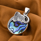 Royal Bali Closeout Collection Abalone Shell Pendant in Sterling Silver, Silver Wt. 6.20 Gms