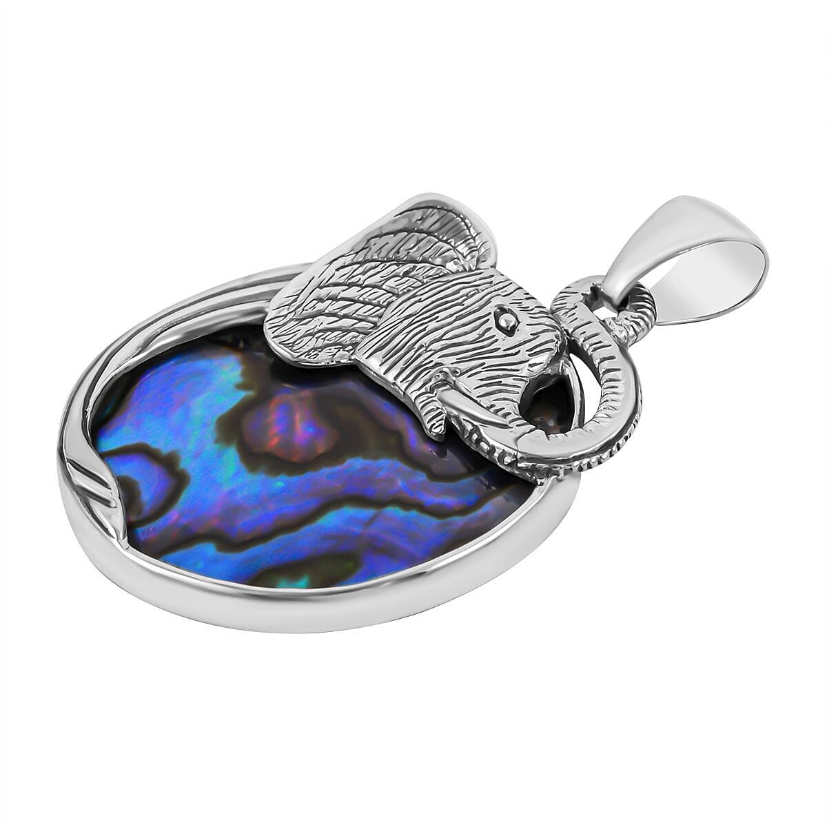 Abalone Shell Pendant Sterling Silver With Oxidized Silver 7238789 3