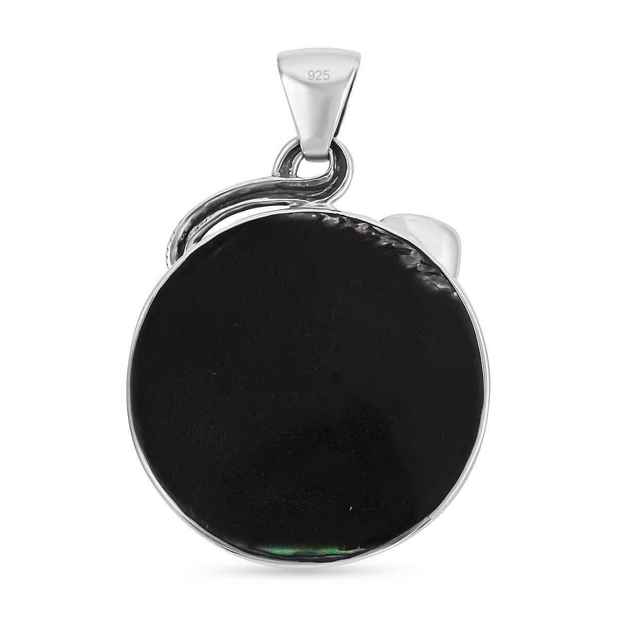 Abalone Shell Pendant Sterling Silver With Oxidized Silver 7238789 4