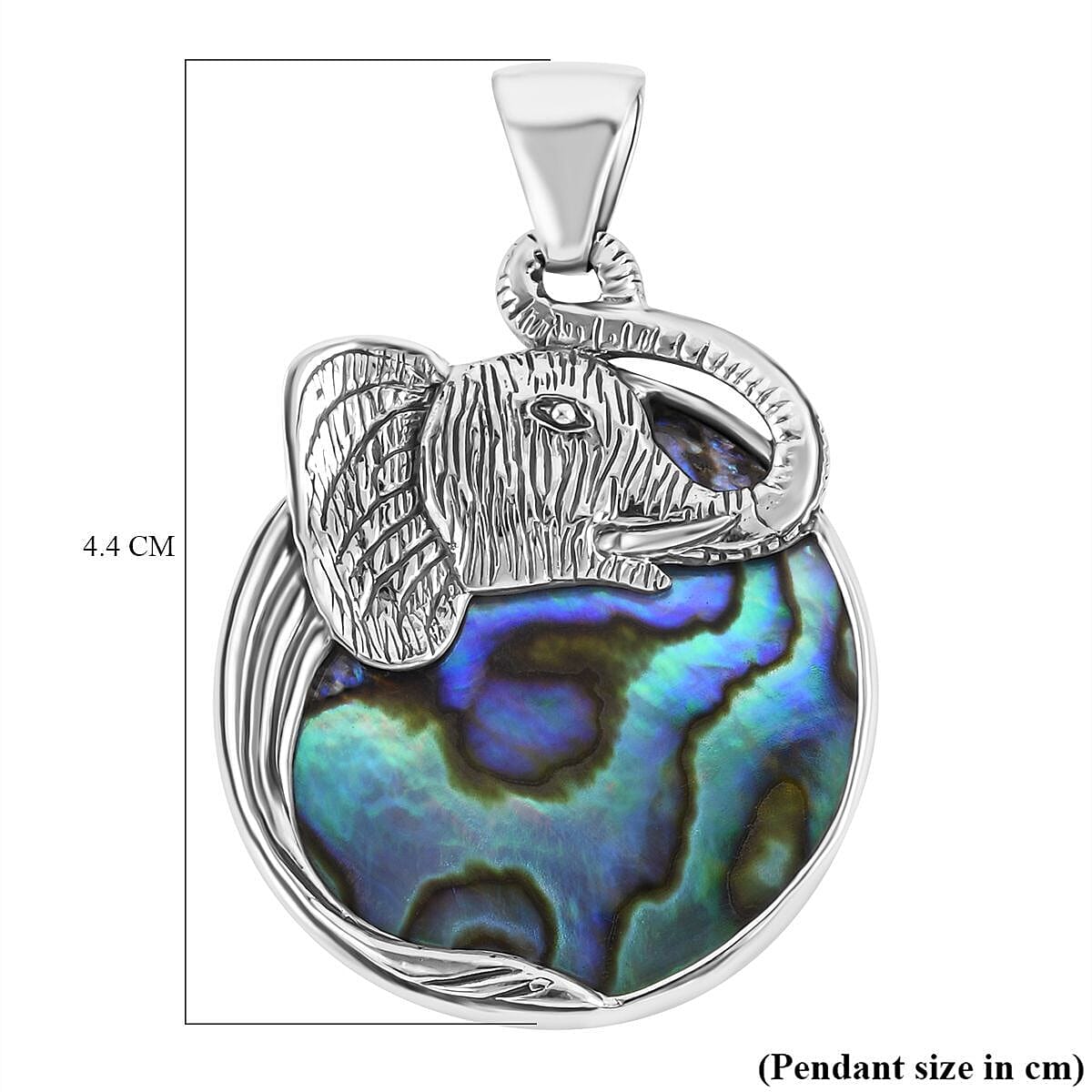 Abalone Shell Pendant Sterling Silver With Oxidized Silver 7238789 5