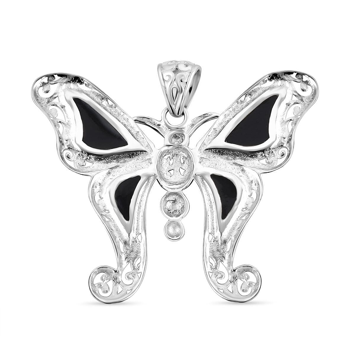 Royal Bali Collection - Abalone Shell Butterfly Pendant in Sterling Silver, Silver Wt. 8.00 Gms 7239299 5