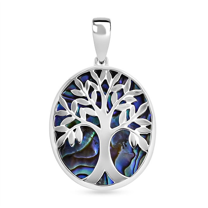 Abalone Shell Life of Tree Pendant in Sterling Silver 8261509 1