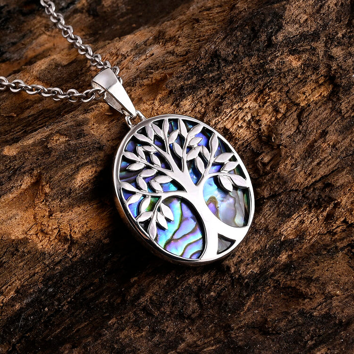 Abalone Shell Life of Tree Pendant in Sterling Silver 8261509 2