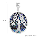 Abalone Shell Life of Tree Pendant in Sterling Silver