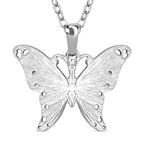 Abalone Shell Butterfly Pendant with Chain ( 25 Inch With 2 Inch Extender)