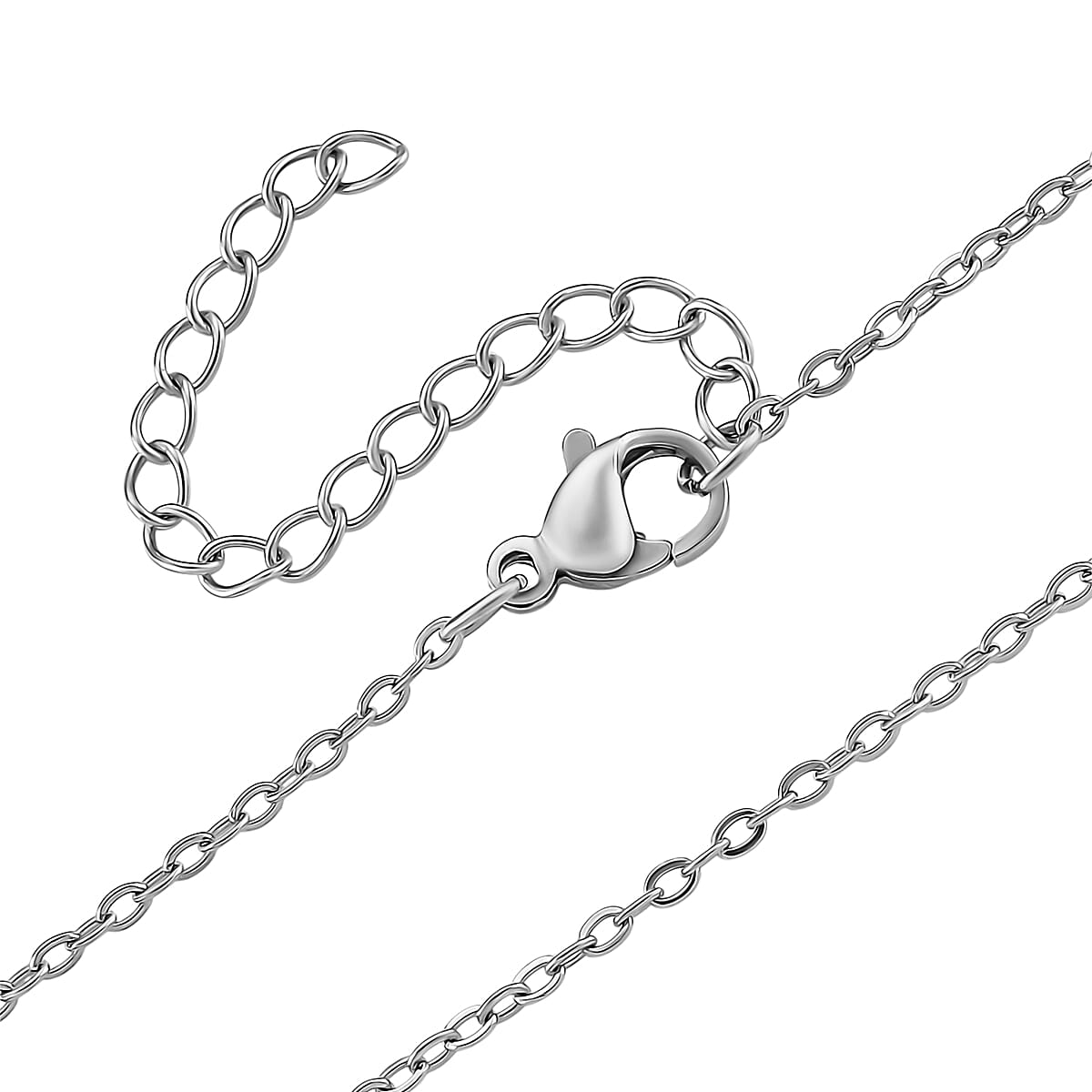 Abalone Shell Oval Cut Pendant with Chain (Size 20-2 EXT) in Silver Tone 60.00 Ct. V32368017 6