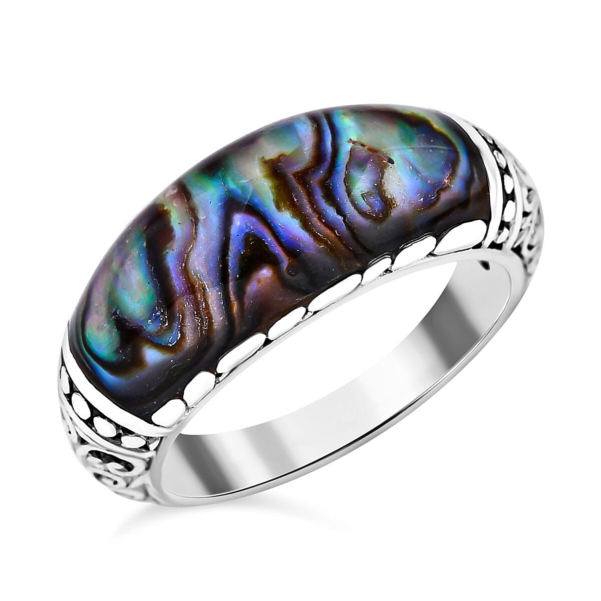 Abalone Shell  Ring in Sterling Silver, Silver Wt. 5.2 Gms  0.010  Ct. 7768501 0