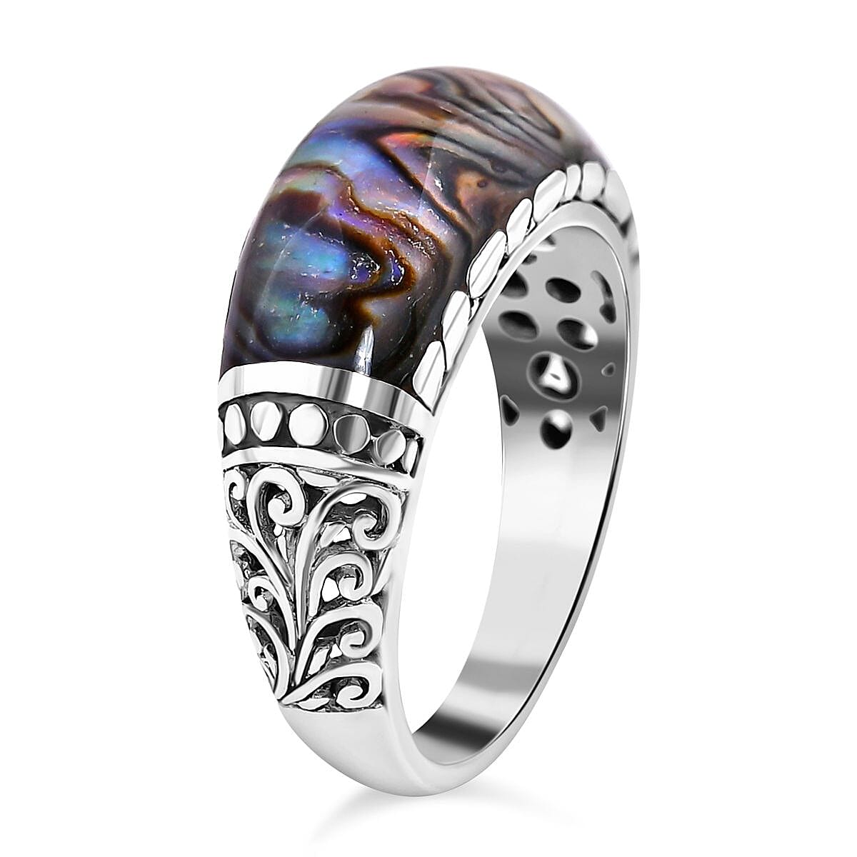 Abalone Shell  Ring in Sterling Silver, Silver Wt. 5.2 Gms  0.010  Ct. 7768501 3