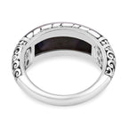 Abalone Shell  Ring  Sterling Silver 0.01 ct,  Silver Wt. 5.2 Gms  0.010  Ct.