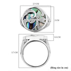 Royal Bali Collection - Abalone Shell Butterfly Ring in Sterling Silver, Silver Wt 5.40 GM