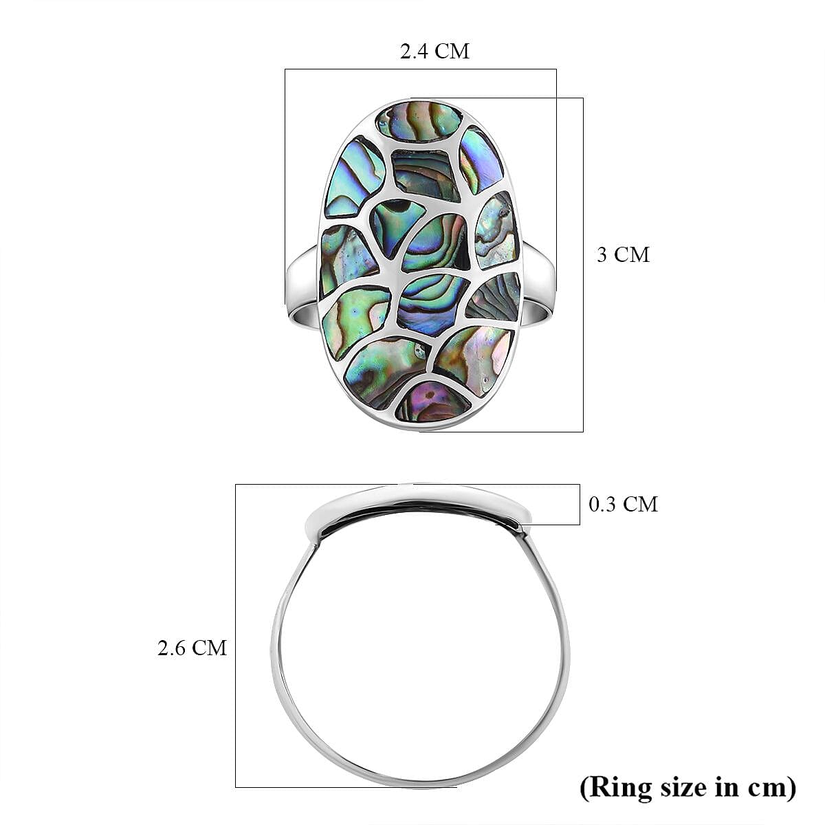 Abalone Shell  Ring  Sterling Silver 24.00 ct  24.000  Ct. 7656645 5