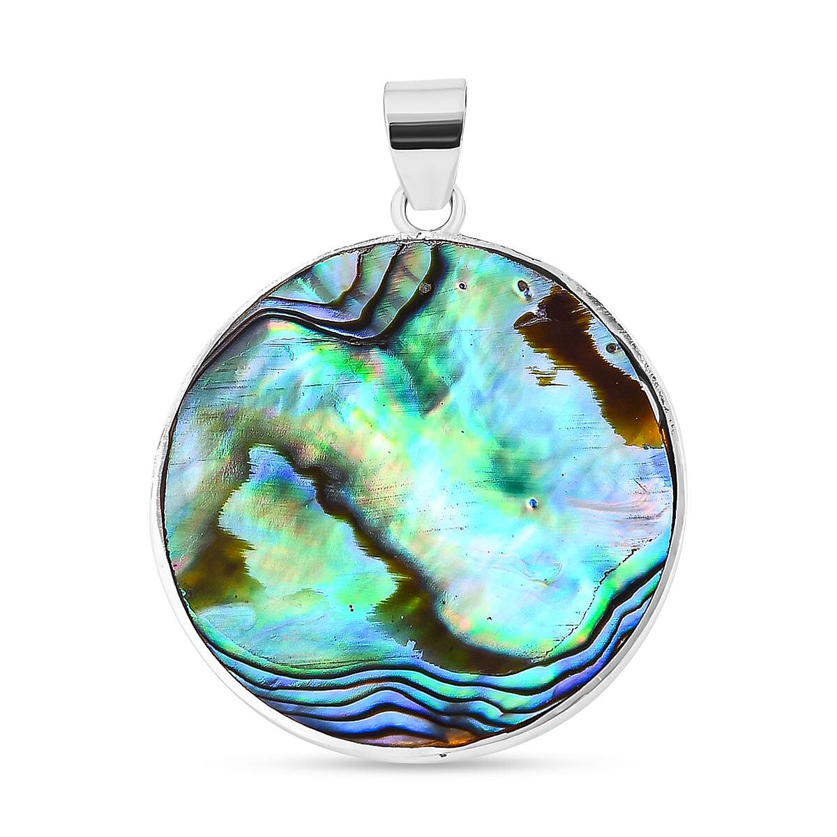 Abalone Shell &amp; Skyblue Topaz  Pendant in Sterling Silver 9.60 Ct. 7768597 4