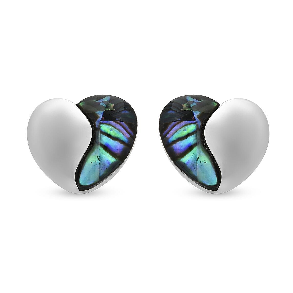 Abalone Shell Stud Heart Earrings 3578779 0