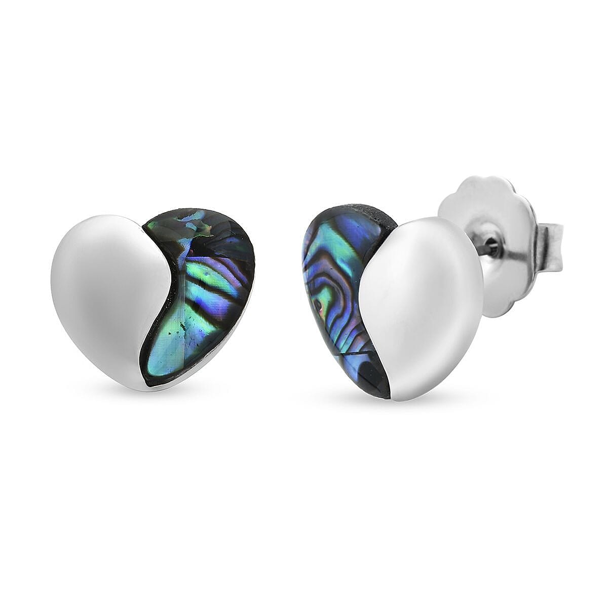 Abalone Shell Stud Heart Earrings 3578779 4