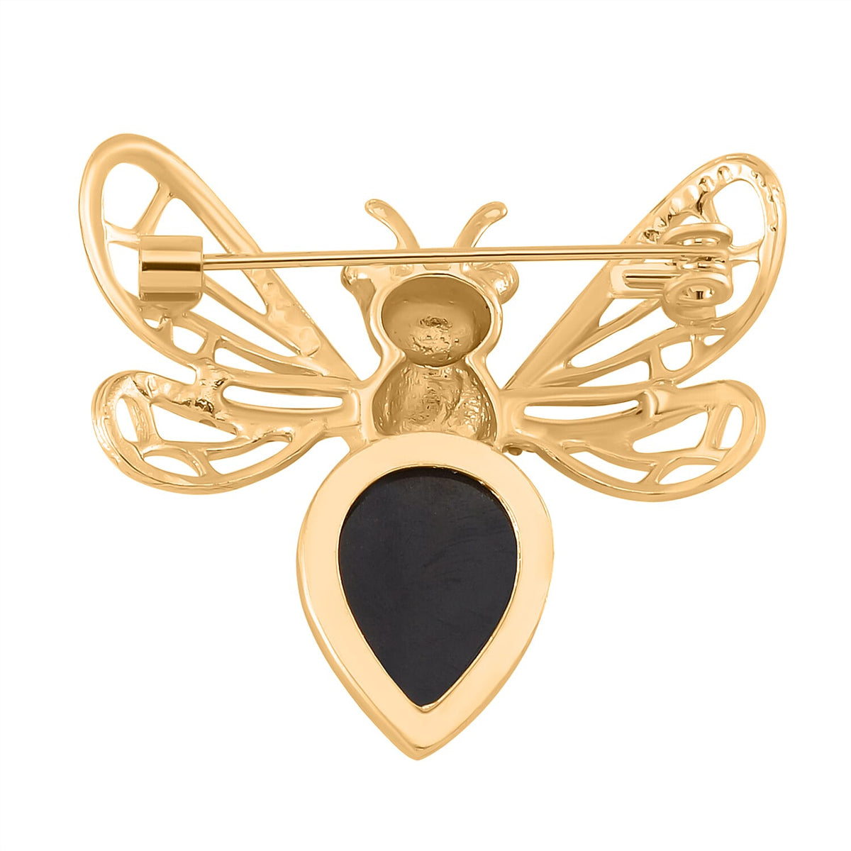 Abalone Shell Bee Motif Crystal Brooch 7826428 3
