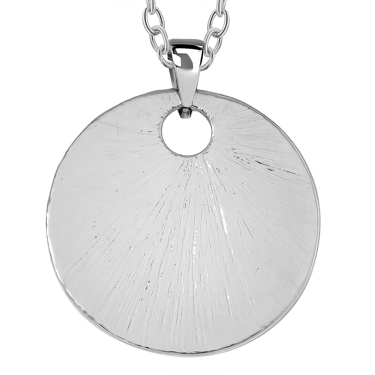 Abalone Shell, White Crystal Pendant with Chain (Size 24) 4291396 3