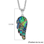 Abalone Shell Wing Pendant with Chain (Size 24-2 Ext)