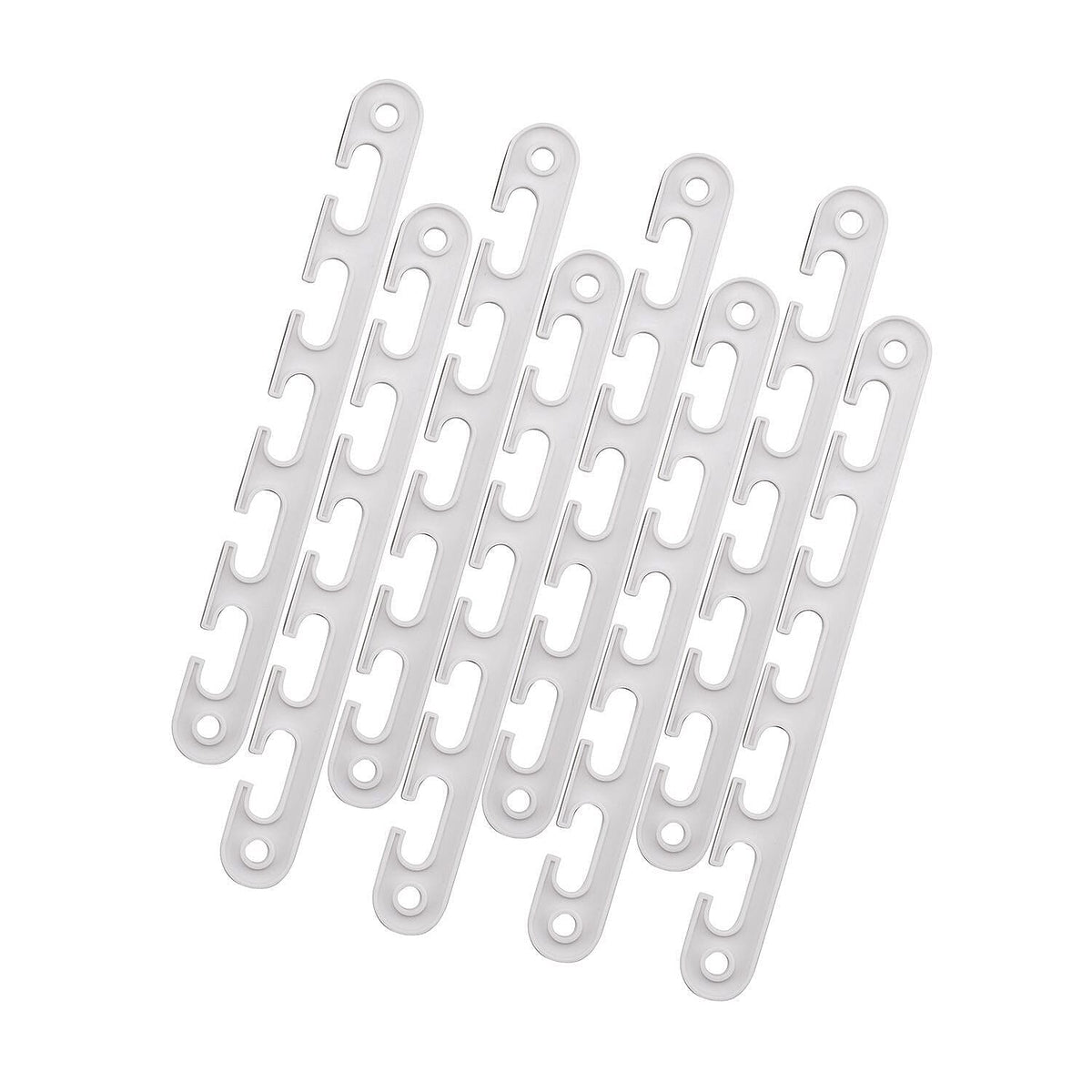 Set of 8 Space Saving Non-SlipHanger Organizer for Closet  - White 7724770 3