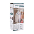 Set of 8 Space Saving Non-SlipHanger Organizer for Closet  - White
