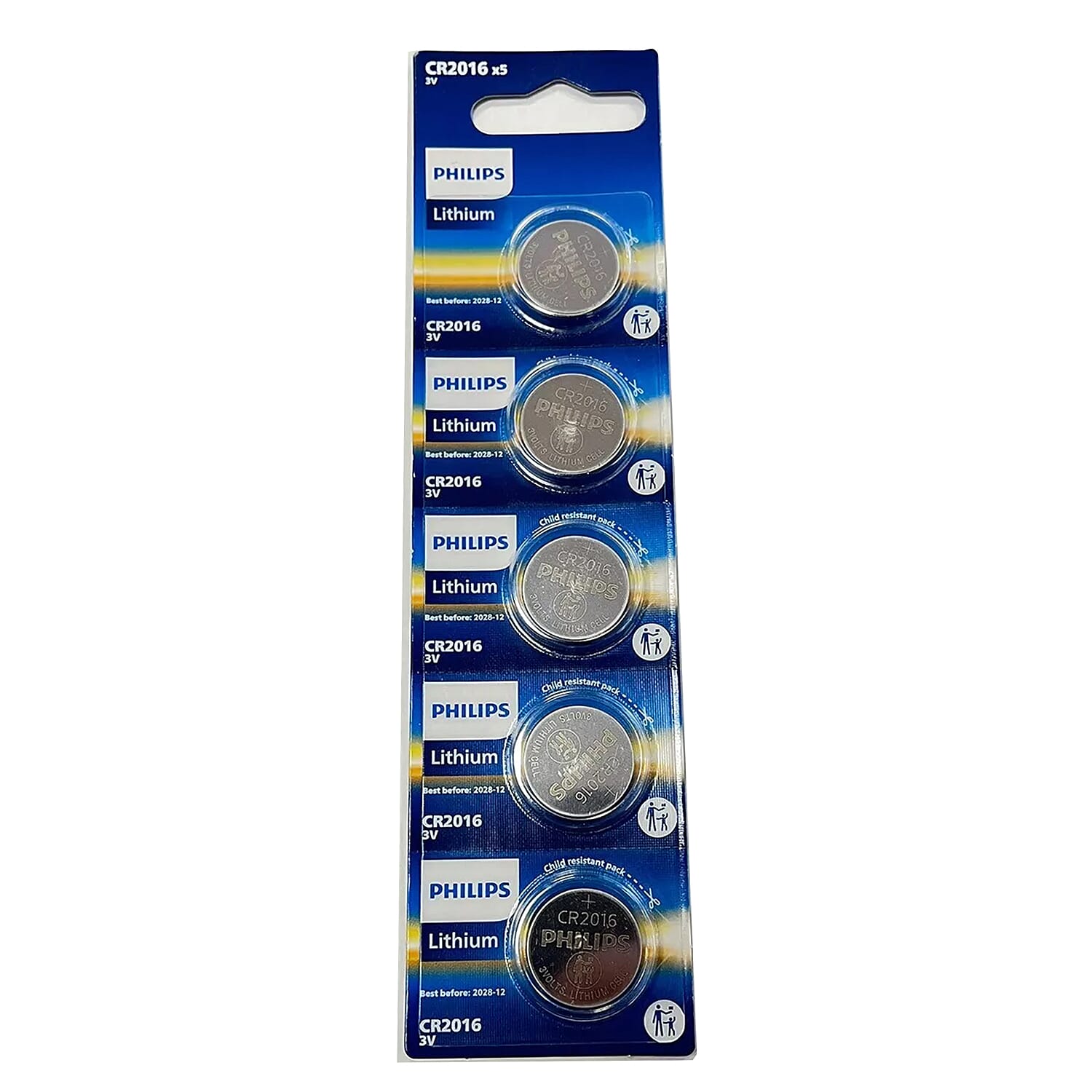 Philips CR2016 Lithium Button Cell 3V (Set of 5) 7977724 0