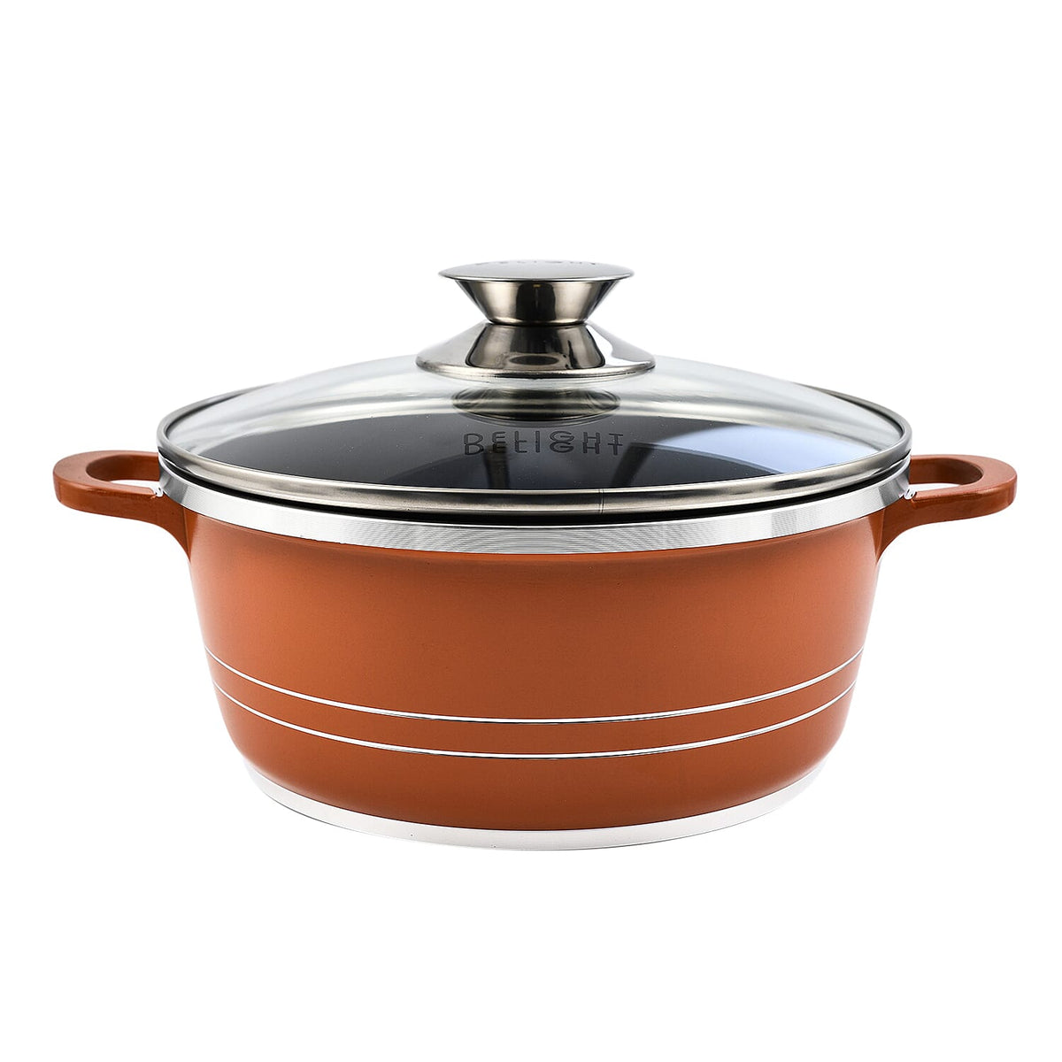 Set of 10 - Pan and Lid Set, Ceramic non-stick, Die-cast (32cm, 30cm, 28cm, 24cm, 20cm) - Copper 7727990 0