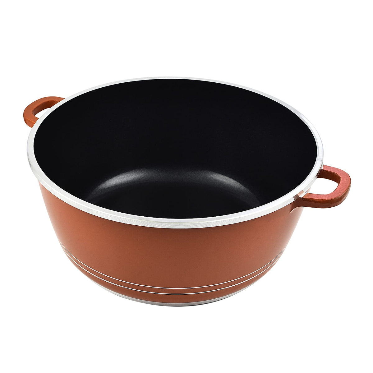Set of 10 - Pan and Lid Set, Ceramic non-stick, Die-cast (32cm, 30cm, 28cm, 24cm, 20cm) - Copper 7727990 1
