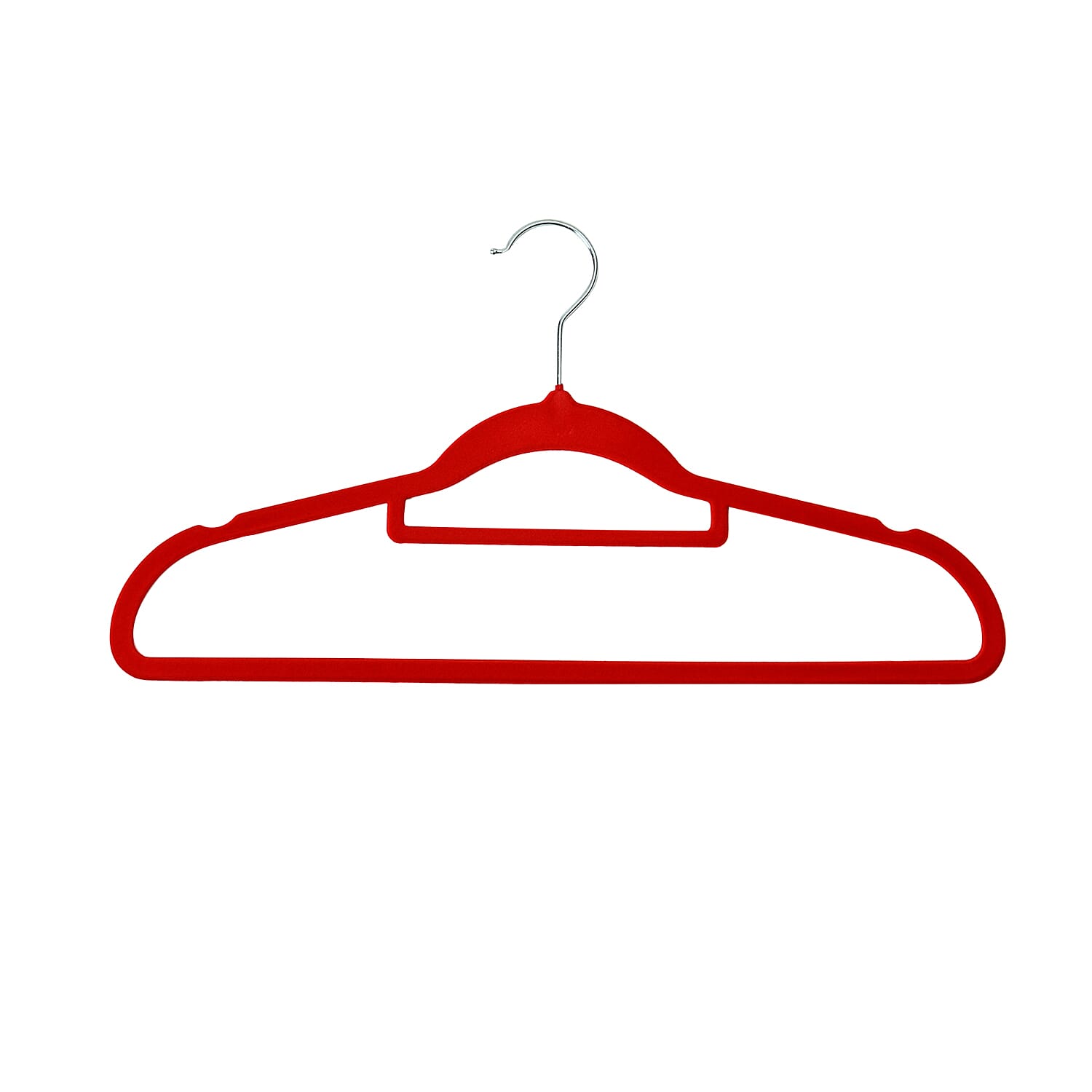 Set of 24 Velvet Hangers with 360-Degree Swivel Hook - Red 7687597 2