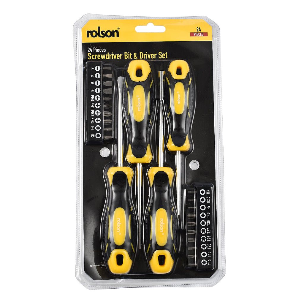 Rolson 24 Piece Screwdriver Bit - Driver Set