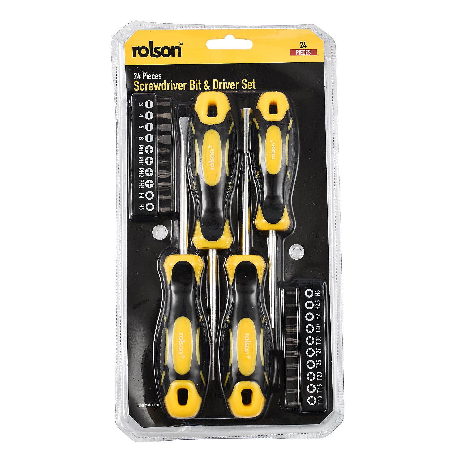 Rolson 24 Piece Screwdriver Bit - Driver Set 7746500 0