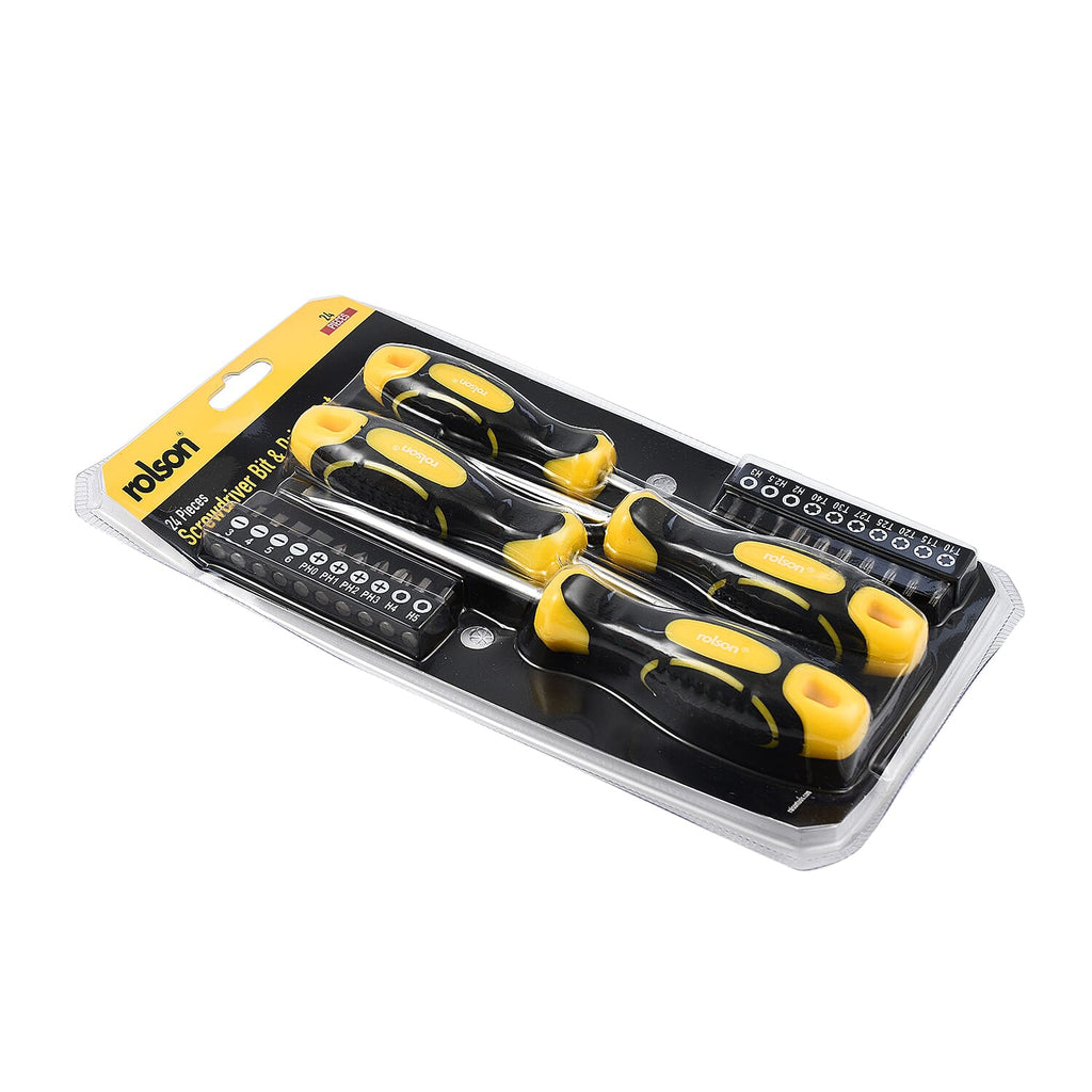 Rolson 24 Piece Screwdriver Bit - Driver Set