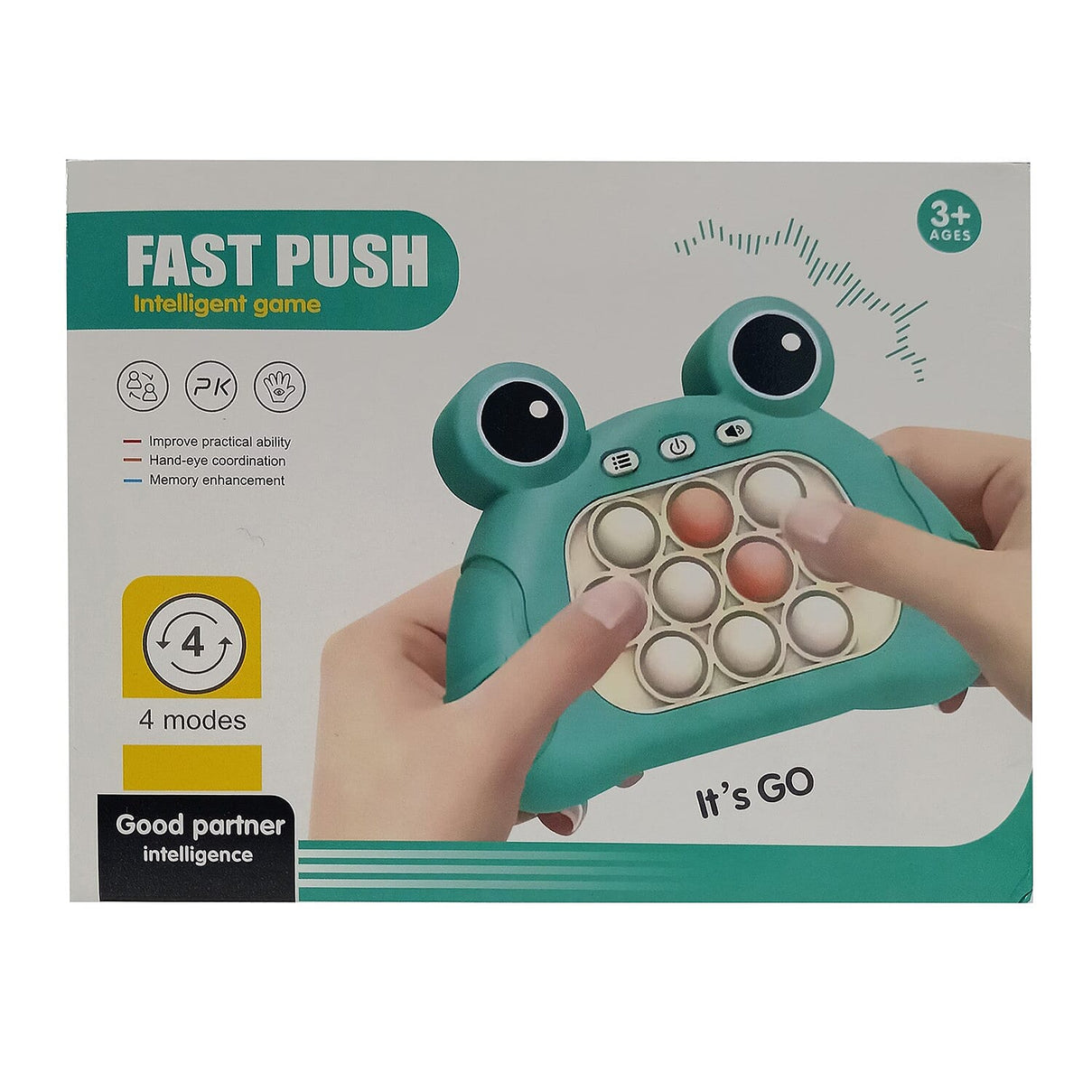 Eye Fast Push Intelligent Game with 4 Modes (Enhances Hand-Eye Coordination, Practical Ability - Memory) - Green 7744297 0