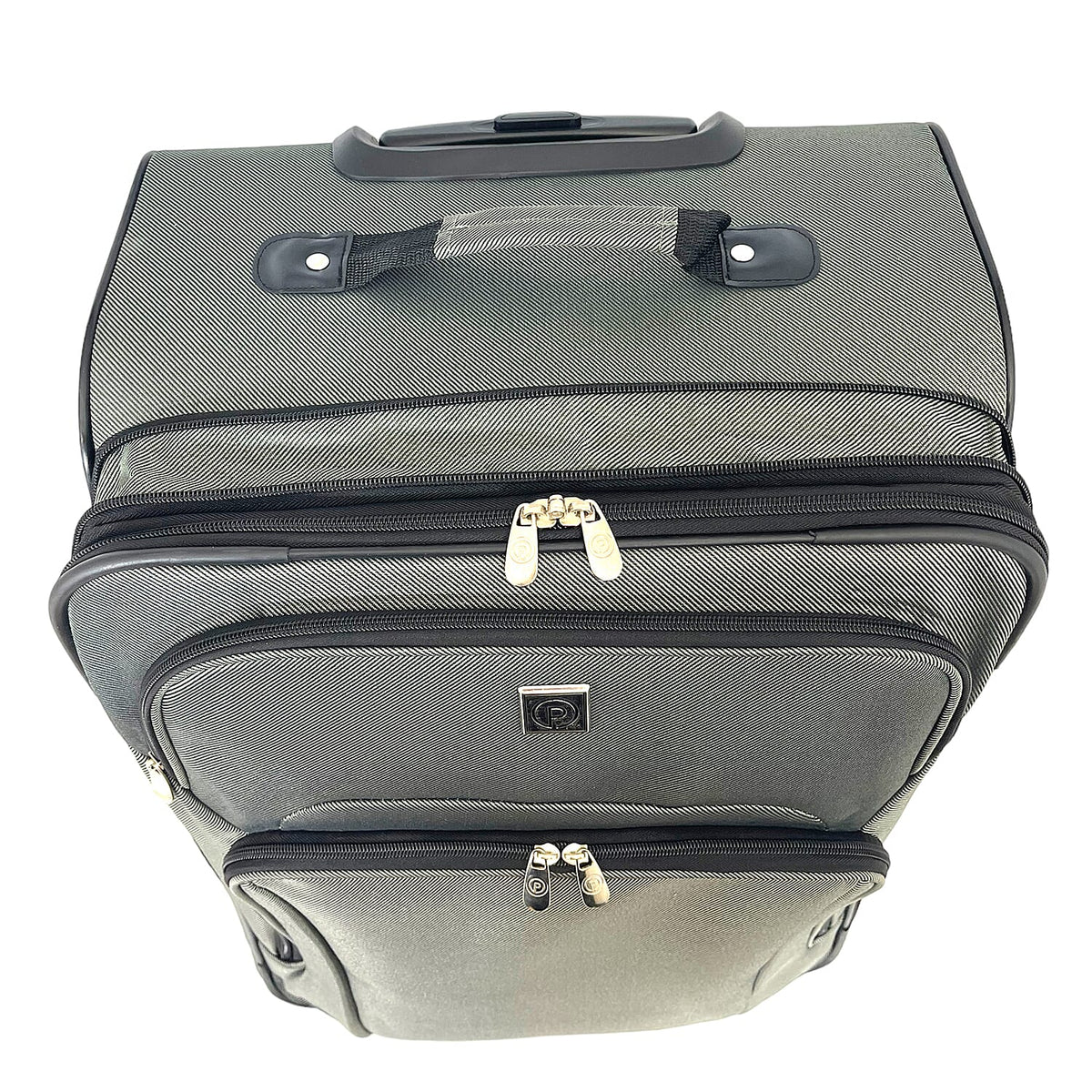 Set of 3 Soft Shell Luggage Suitcase with 360 Degree Spinner Wheels (31, 26 &amp; 22 Inch) - Grey 7777437 10