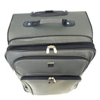 Set of 3 Soft Shell Luggage Suitcase with 360 Degree Spinner Wheels (31, 26 - 22 Inch) - Grey