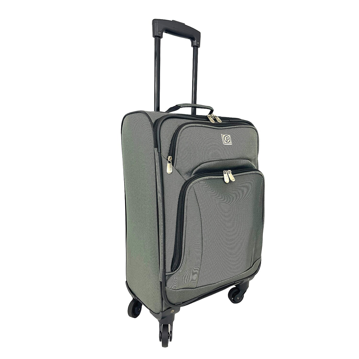 Set of 3 Soft Shell Luggage Suitcase with 360 Degree Spinner Wheels (31, 26 &amp; 22 Inch) - Grey 7777437 3