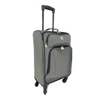 Set of 3 Soft Shell Luggage Suitcase with 360 Degree Spinner Wheels (31, 26 - 22 Inch) - Grey