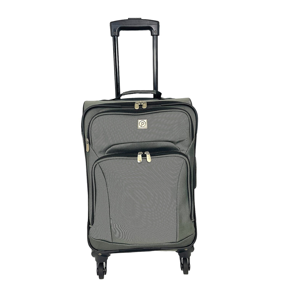 Set of 3 Soft Shell Luggage Suitcase with 360 Degree Spinner Wheels (31, 26 &amp; 22 Inch) - Grey 7777437 4