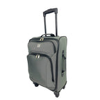 Set of 3 Soft Shell Luggage Suitcase with 360 Degree Spinner Wheels (31, 26 - 22 Inch) - Grey