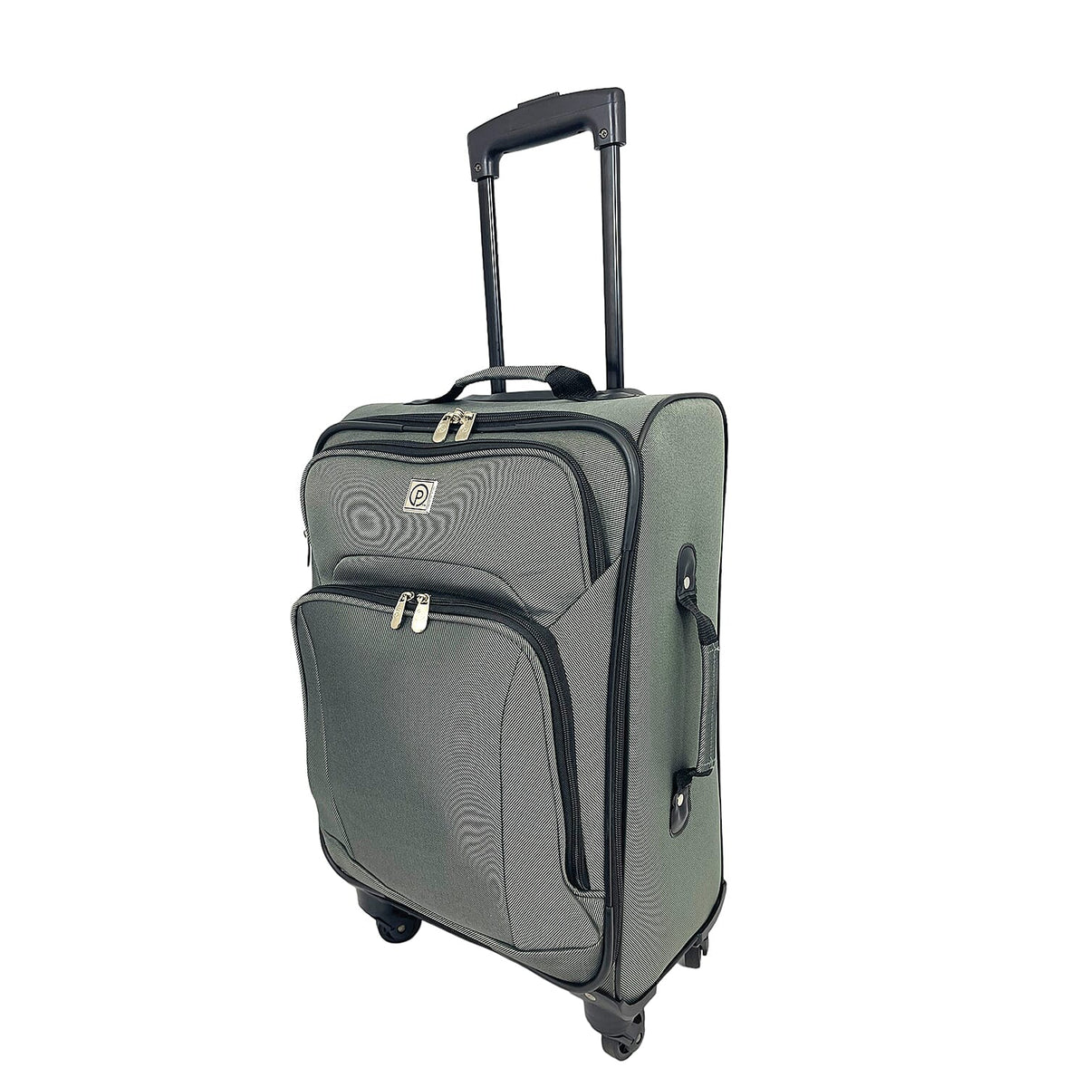 Set of 3 Soft Shell Luggage Suitcase with 360 Degree Spinner Wheels (31, 26 &amp; 22 Inch) - Grey 7777437 5