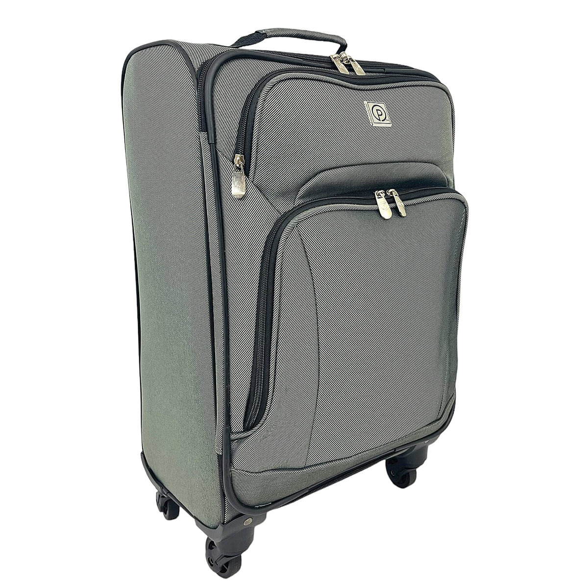 Set of 3 Soft Shell Luggage Suitcase with 360 Degree Spinner Wheels (31, 26 &amp; 22 Inch) - Grey 7777437 8