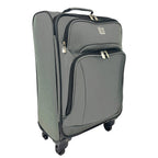 Set of 3 Soft Shell Luggage Suitcase with 360 Degree Spinner Wheels (31, 26 - 22 Inch) - Grey