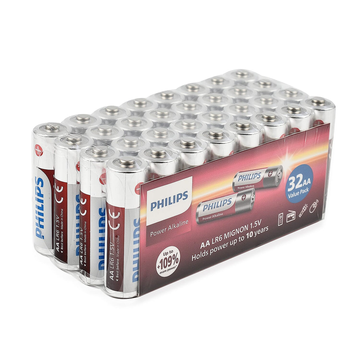 Set of 32 - Philips Value Pack Extra Power Alkaline Batteries AA 7757154 0