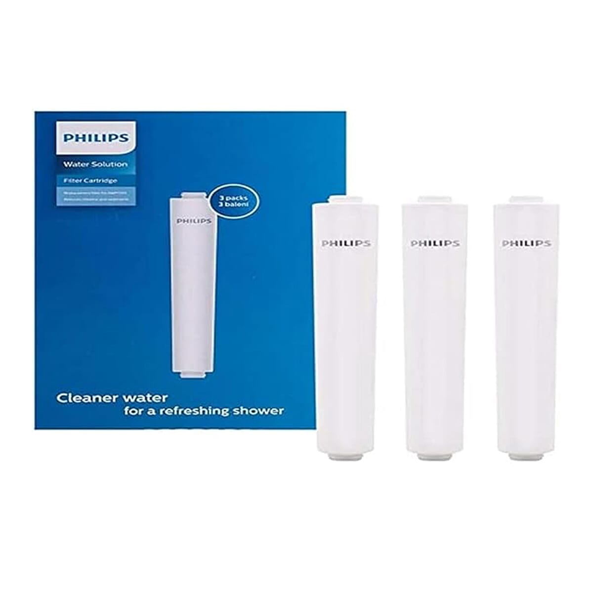 PHILIPS Pack of 3 Filters (Reduces Chlorine &amp; Sediments) 7752157 1