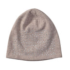 70% Cashmere Wool Gloves & Hat - Beige