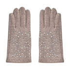 70% Cashmere Wool Gloves & Hat - Beige