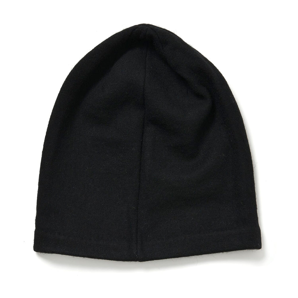 Premium Cashmere Wool Crystal Embellished Hat and Gloves - Black