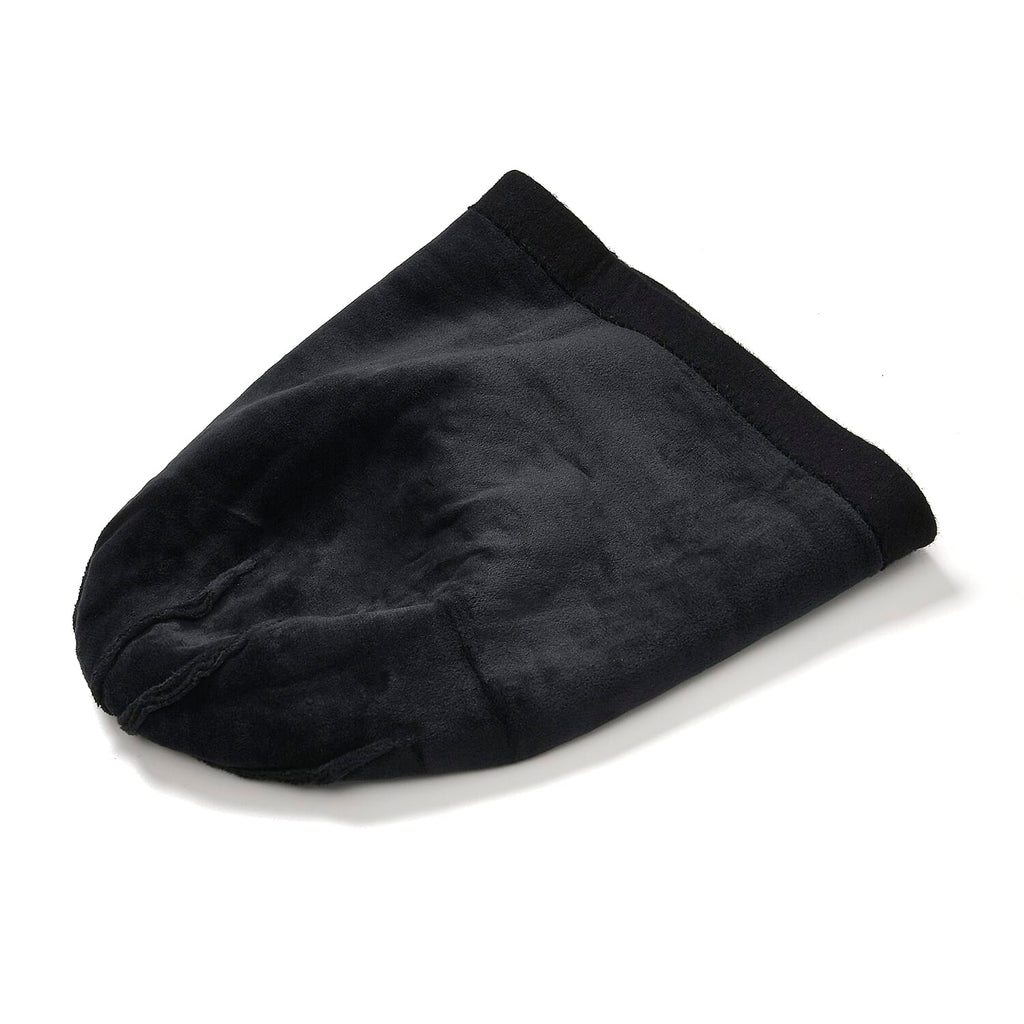 Premium Cashmere Wool Crystal Embellished Hat and Gloves - Black