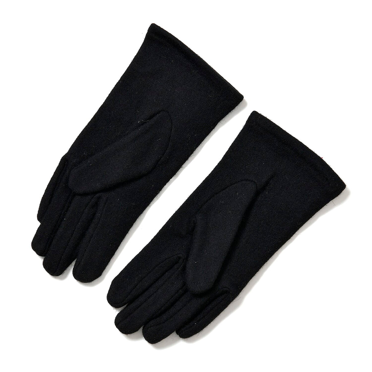 Premium Cashmere Wool Crystal Embellished Hat and Gloves - Black 7842640 8